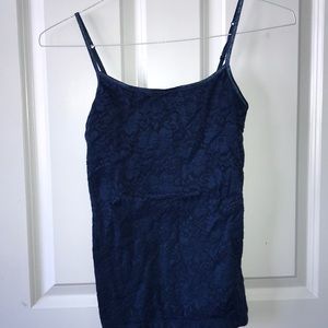 Navy Lace Camisole